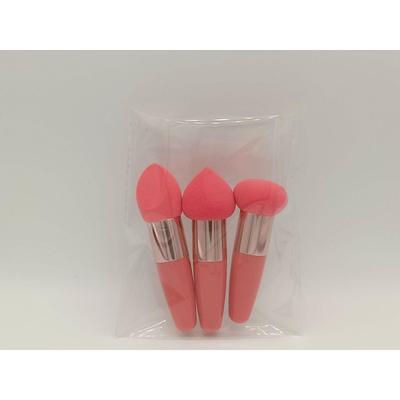 3Pcs Makeup Sponge Beauty Foundation Blending Sponge Makeup Sponge Wedge Foundation Sponges With Handle Cosmetic Blender Professional Beauty Sponge Blender