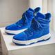 Men's Sneakers High Top Sneakers Walking Casual Athletic PU Slip Resistant Lace-up Black White Blue Fall