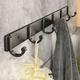 1pc Modern Hanging Hooks For Wall Aluminium Black Towel Holder Bathroom Door Clothe Hanger Coat Rack Wall Mounted