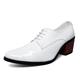 Men's Oxfords Derby Shoes Dress Shoes Height Increasing Shoes Business British Christmas Party Evening Xmas Patent Leather Lace-up Black White Red Spring Fall