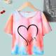 Kids Girls' T shirt Heart Party Short Sleeve Fashion 7-13 Years Summer Multicolor