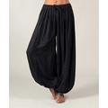 Women's Wide Leg Normal Polyester Plain Black White Fashion Mid Waist Full Length Christmas Casual Summer Spring Fall