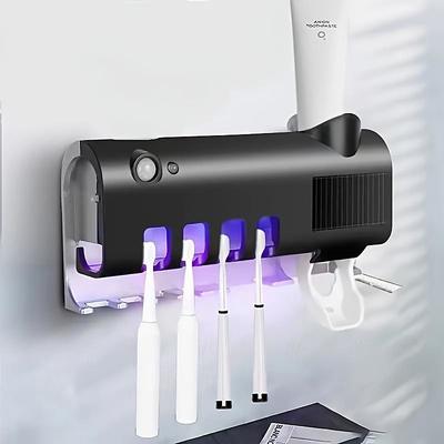 Toothbrush UV Sterilizer, Smart Toothbrush Sanitizer, Wall Mounted Toothbrush Holder, Bathroom Accessories