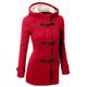 Women's Winter Coat Hoodie Jacket Valentine's Day Street Daily Wear Fall Winter Regular Coat Regular Fit Warm Breathable Stylish Casual Street Style Jacket Long Sleeve Plain with Pockets Full Zip