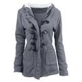 Women's Winter Coat Hoodie Jacket Valentine's Day Street Daily Wear Fall Winter Regular Coat Regular Fit Warm Breathable Stylish Casual Street Style Jacket Long Sleeve Plain with Pockets Full Zip