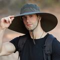 Super Wide Brim Sun Hat UPF50 Waterproof Bucket Hat Sunscreen Sun Hat Fishing Hat Fisherman Hat Hiking Hat for Fishing Hiking Camping, Army Green Grey Dark Gray