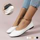 Women's Flats Slip-Ons Dress Shoes Ballerina Barefoot shoes Outdoor Daily Solid Color Summer Low Heel Square Toe Vintage Casual Comfort Faux Leather Loafer Almond Black White