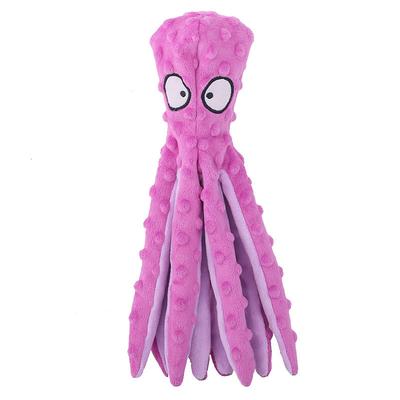 Squeaky Dog Toys Octopus No Stuffing Crinkle Plush Pet Training and Entertaining Durable Interactive Chew Toys for Puppy Teething Small Medium and Large Dogs 2 Pack