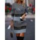 Women's Sweatshirt Dress Casual Dress Mini Dress Active Fashion Outdoor Going out Weekend Crew Neck Print Striped Loose Fit Pink Blue Purple S M L XL XXL