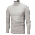 Men's T shirt Tee Turtleneck shirt Long Sleeve Shirt Plain Rolled collar Street Long Sleeve Clothing Apparel Vintage Essential