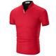 Men's Polo Shirt Golf Shirt Casual Daily Collar Stand Collar Short Sleeve Basic Solid Color Simple Summer Slim Fit Black White Red Green Gray Polo Shirt