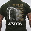 Men's T shirt Tee Graphic Tee Christian T Shirts Letter Templar Cross Crew Neck Black Red Navy Blue Green Gray 3D Print Plus Size Street Casual Short Sleeve Print Clothing Apparel Fashion Designer