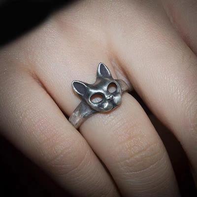 1PC Adjustable Ring For Women's Gift Daily Date Alloy Retro Cat