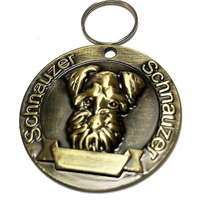 Bronze dog tags three-dimensional relief pet tags anti loss identification nameplates pet accessories that can be engraved with characters