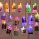 LED Photo Clip String Lights 20Clips 2/3/5M Photo Display Lights Waterproof Decoration for Bedroom Dorm Party Wedding Birthday Christmas Decoration Battery Powered or USB