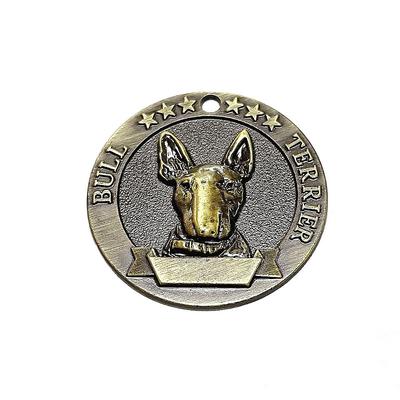 Bronze dog tags three-dimensional relief pet tags anti loss identification nameplates pet accessories that can be engraved with characters