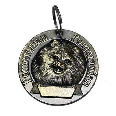 Bronze dog tags three-dimensional relief pet tags anti loss identification nameplates pet accessories that can be engraved with characters