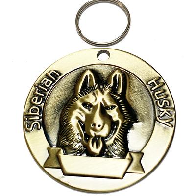 Bronze dog tags three-dimensional relief pet tags anti loss identification nameplates pet accessories that can be engraved with characters