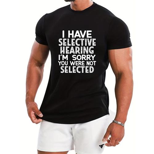 Men's Letter Graphic Prints T Shirt Graphic Tee Cotton Short Sleeve Graphic Shirt Black White Blue Comfortable Tee Outdoor Street Fashion Designer Clothing