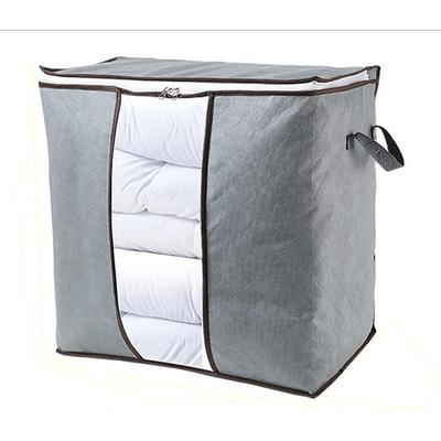 Large Capacity Clothes Storage Bag Organizer With Reinforced Handle Thick Fabric For Comforters, Blankets, Bedding, Foldable With Sturdy Zipper, Clear Window