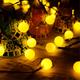 Mini Globe String Lights Christmas Fairy String Lights Plug in 10m 33FT 100LEDs 8 Mode with Remote Control Holiday Lights Party Decor for Indoor Outdoor Wedding Christmas Tree Garden Warm White220-240 V 110-120 V