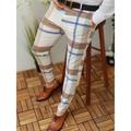 Men's Trousers Chinos Chino Pants Pencil Pants Plaid Dress Pants Plaid Checkered Anti-wrinkle Business Office Party Classic Smart Casual 1 3