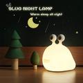 Slug Night Light Nursery Squishy Lamp Silicone Night Light for Breastfeeding Cute Animal Bedside Lamp for Baby Kids Teens Soft Nightlight with Touch Sensor for Bedroom