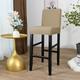 2 Pcs Stretch Bar Stool Cover Counter Stool Pub Chair Slipcover Black for Wedding Dining Room Cafe Barstool Slipcover Removable Furniture Chair Seat Cover