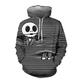 Inspired by The Nightmare Before Christmas Sally Jack Skellington Hoodie Cartoon 3D Harajuku Graphic Kawaii Hoodie For Men's Women's Unisex Adults' 3D Print Polyster