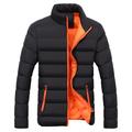 Men's Winter Coat Winter Jacket Puffer Jacket Quilted Jacket Hiking Windproof Warm Winter Black Green Black orange Black Blue Dark Grey Puffer Jacket