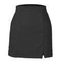 Women's Skirt Bodycon Mini High Waist Skirts Split Ends Solid Colored Street Daily Winter Suede Fashion Sexy Wine Black Pink Brown