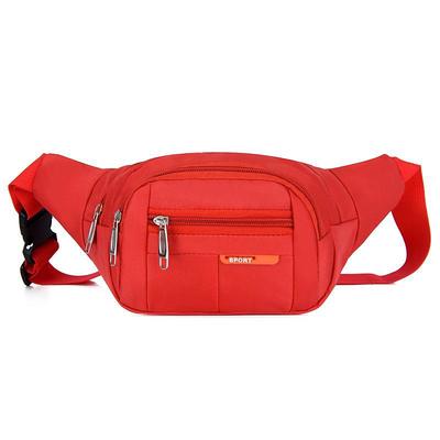 Black Waterproof Waist Bag – Multi-Pocket Fanny Pack for Travel, Hiking, Running, and Outdoor Sports