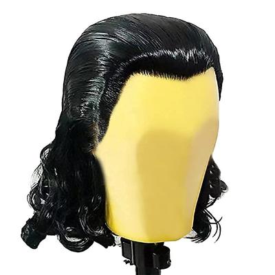 Wigs Long Curly Wig For Men Superhero Black Wavy Wig Cosplay Accessories Fancy Dress Party Carnival Wigs