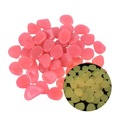 100Pcs Garden Decor Luminous Stones Glow In Dark Decorative Pebbles Pebble Rocks Outdoor Fish Tank Aquarium Decorations