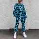 Women's T shirt Tee Tracksuit Pants Sets Leopard Vacation Casual Daily Drawstring Print White Long Sleeve Streetwear Basic Crew Neck Fall Winter