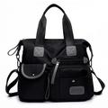 Women's Handbag Nylon PU Leather Outdoor Event / Party Office Career Color Block Black Red Blue