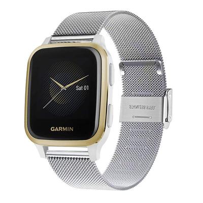 Watch Band for Garmin Forerunner 645/245/158/55 Music Venu Sq 2(Music) / Sq(Music) / 2 Plus, Venu Vívoactive 3 (Music), Vívomove 3 / HR / Sport / Style / Luxe Approach S42 / S40 / S12 Stainless Steel
