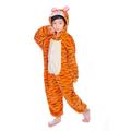 Kid's Kigurumi Pajamas Nightwear Camouflage Tiger Animal Patchwork Onesie Pajamas Pajamas Funny Costume Flannel Toison Cosplay For Boys and Girls Christmas Animal Sleepwear Cartoon