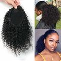 Short Afro Kinky Curly Ponytail Hair Piece for African American Ponytail Extension Synthetic Afro Kinky Curly Ponytail for Women