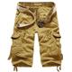 Men's Cargo Shorts Hiking Shorts Leg Drawstring Multi Pocket Multiple Pockets Plain Breathable Outdoor Calf-Length Casual Daily 100% Cotton Streetwear Stylish ArmyGreen Wine Inelastic