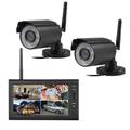 7 inch TFT Digital 2.4G Wireless Cameras Audio Video Baby Monitors 4CH Quad CCTV DVR Security System With IR night light Camera