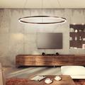 LED Pendant Light 40/60/80cm 1-Light Ring Circle Design Dimmable Aluminum Painted Finishes Luxurious Modern Style Dining Room Bedroom Pendant Lamps 110-240V ONLY DIMMABLE WITH REMOTE CONTROL