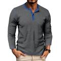 Men's Waffle Henley Shirt Henley Shirt Tee Top Long Sleeve Shirt Raglan Sleeve Henley Street Vacation Long Sleeve Clothing Apparel Fashion Designer Basic