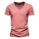 Men's Tee T shirt Tee Shirt Graphic Patterned Solid Colored V Neck Daily Short Sleeve Slim Tops Basic Streetwear White Black Light gray / Summer / Spring / Summer