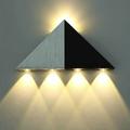 5-Light 23.5cm LED Outdoor Wall Lights Triangle Design Aluminum Wall Light Modern Minimalist Style Garden Staircase Lights IP65 Generic 1 W