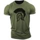 Independence Day Mens Graphic Shirt Prints Armor White Navy Blue Green Tee Cotton Blend Casual Short Sleeve Comfortable Outdoor Spartan Helmet Grey