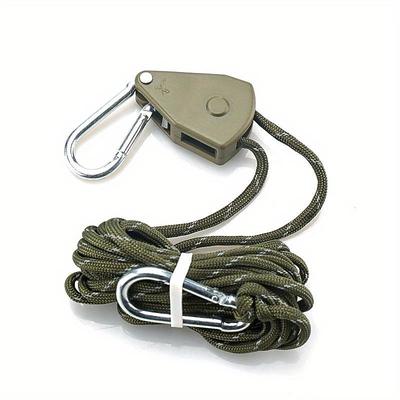 1pc Adjustable Metal Pulley Wind Rope for Outdoor Camping, Tent, and Picnic - Secure Your Canopy with Ease