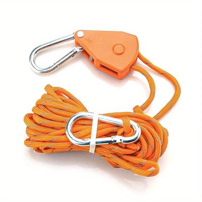 1pc Adjustable Metal Pulley Wind Rope for Outdoor Camping, Tent, and Picnic - Secure Your Canopy with Ease