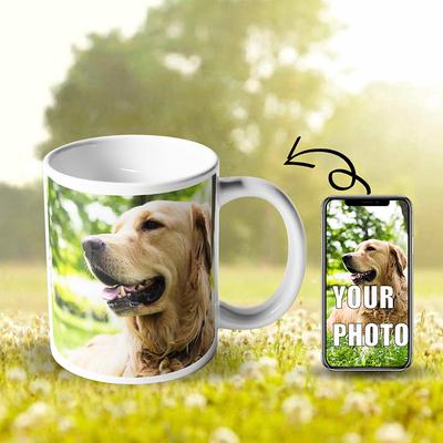 Personalized Photo Coffee Mug -Custom Gift Travel Mug with Pictures Christmas Gift Mug 330ml 11oz Ceramic Mug for Pet Lover Family,Friends,Couple,Dad,Mom