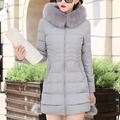 Women's Winter Coat Winter Jacket Puffer Jacket Hoodie Jacket Outdoor Valentine's Day Daily Fall Winter Regular Coat Regular Fit Warm Breathable Casual Jacket Long Sleeve Solid Color Fur Collar